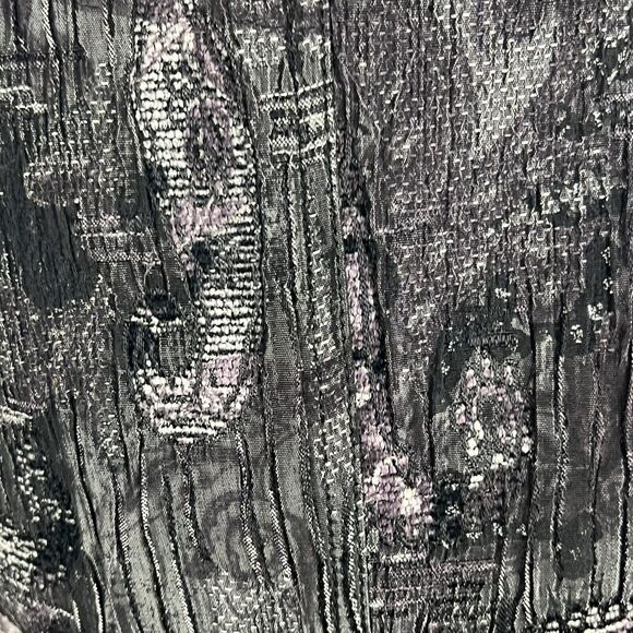 Vtg 80s Size 10 Jacket Coat Jacquard Metallic Fairy Goth Sparkle Artsy Unique - Picture 8 of 10